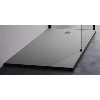Novellini Novomatt Duschtasse 160x80 H3 CM Mineralsolid Grau Wirkung Pietra