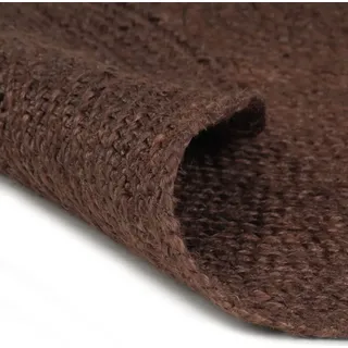 vidaXL Teppich Handgefertigt Jute Rund 90 cm Braun - Braun