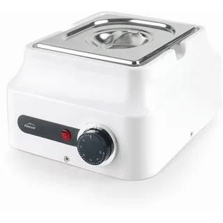 Lacor 69617 Schokoladenbad aus Edelstahl 18/10, Schmelzen von Schokolade, ideal zum Backen, ABS-Kunststoff, Thermostat 0-60°C, 3D-Erwärmung, GN 1/6, 22, 5 x 26 x 14, cm, weiß, Stahl