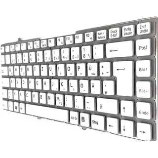 DEUTSCHE - Weiß ohne RahmTastatur für Sony Vaio VGN-FW31ZJ , VGN-FW32J - Weiß
