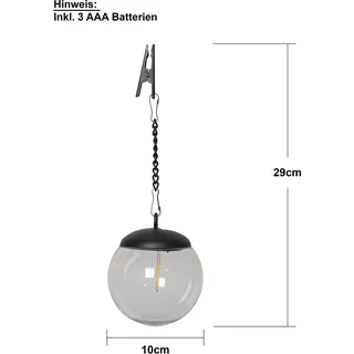 star trading deutschland gmbh Solarleuchte Kunststoff 29,0 cm 3er Set weiß/schwarz