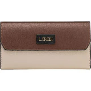 L.CREDI Geldbörse Olivette Flap Wallet Cream Multi creme - Weiß