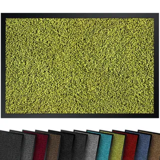 comflor Hochwertige Fußmatte Grün 90x120 groß für Innen & Außen - Schmutzfangmatte rutschfest, waschbar & wetterfest - Fussmatte für Eingangsbereich & Aussenbereich - Läufer Flur dünn