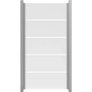 GROJA Sichtschutzelement 90 x 180 cm Silber Glas