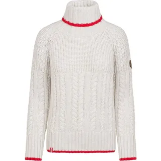 ALMGWAND 1928 Damen Pullover Barreneckalm grau-rot