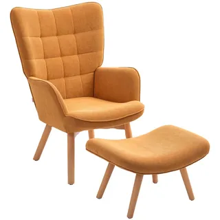 Homcom Sessel Bernstein, Textil, 72x101x80 cm, Wohnzimmer, Sessel, Relaxsessel
