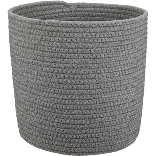 Gewebter Baumwollseil Pflanzkorb Blumentopf Geflochten Übertopf Korb Aufbewahrungsbehälter Organizer für Pflanzgefäße, Blumentopf, Kunsthandwerk, Spielzeug, Home Décor (DunkelGrau, 25cm x 25cm)