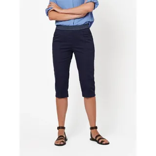 Schlupfhose TONI "Sue Jogpant Capri", Damen, Gr. 34, N-Gr, blau (navy), Web, Obermaterial: 77% Baumwolle, 20% Polyamid, 3% Elasthan, unifarben, regular fit 3/4-Länge, Hosen Schlupfhose, Sommerhose in sommerlicher Caprilänge