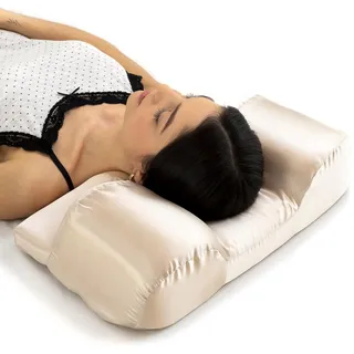 InnovaGoods Nackenkissen Youthlow 40 x 60 cm Beige