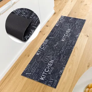 HANSE Home Küchenläufer »Wild Kitchen Board« rechteckig 3 mm Höhe Läufer, Rutschfest, Küchenteppich, Küche, Teppich, Pflegeleicht, Flur, schwarz-weiß