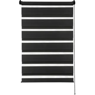 GARDINIA Doppelrollo EasyFix 75 x 150 cm Schwarz