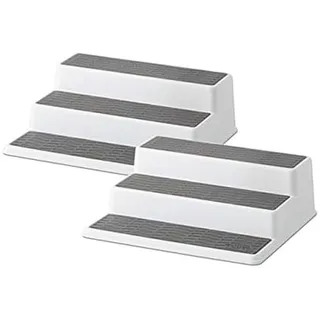 Copco 5257350 rutschfeste 3-stöckige Gewürz-Speisekammer-Küchenschrank-Organizer, 2 Stück, grau 2, 25,4 cm