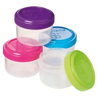 Sistema Set + 4 + Dosen + Lebensmittel +% C3% A0 + Gewürze + mit Deckel + Schrank + To+ Go + 35 cl +% 28 Farben + sortiert