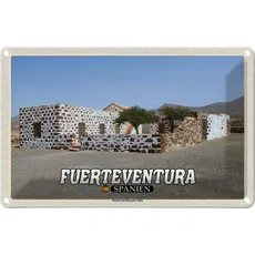 Blechschild 20x30 cm - Fuerteventura Spanien Puerto Rosario Tefia