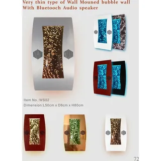 Led Wasserwand Design Wasser Säulen Wasserfall Bild Rahmen 50x80 Water Wall Neu - Transparent