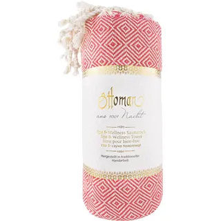 Greendoor Hamam Tuch Rautenmuster pink/weiß 1 St