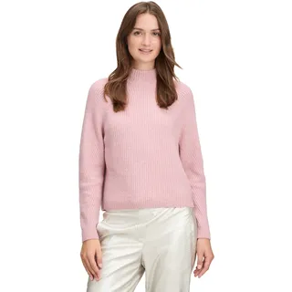 Betty & Co Damen Grobstrick-Pullover mit hohem Kragen