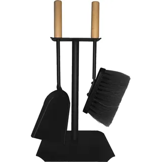 Kaminbesteck Schwarz 20 cm x 67,5 cm x 21,5 cm