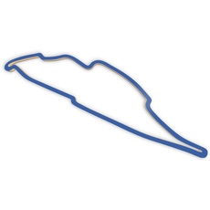 Racetrackart RTA-10155-BL-46 Rennstreckenkontur des Circuit Gilles Villeneuve Kanada-Blau, 46 cm Breite, Spurbreite 1,3 cm, Holz, 45 x 46 x 2.1 cm