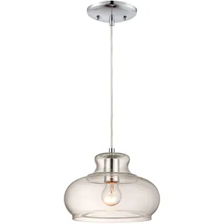 Westinghouse Maxi 1-flg. 30 cm rund Chrom mit Klarglas