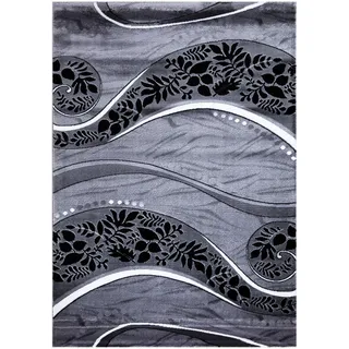 Mozato Vintage-Teppich Eleysa, Grau, Schwarz, Weiß, Textil, orientalisch, rechteckig, 80x150 cm Teppiche , Böden, Teppiche, Vintage-Teppiche