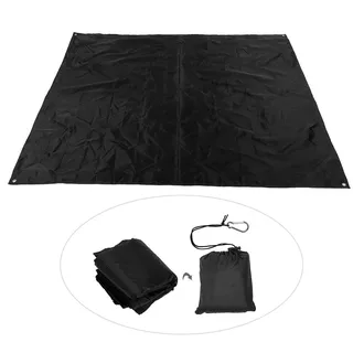 Tragbare Picknick-Matte für den Außenbereich, Campingdecke, Zelte, Rasen-Bodenmatten, feuchtigkeitsbeständige Unterlage (schwarz)