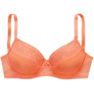LASCANA LASCANA, Bügel-BH aus feiner Jacquardspitze, sexy Dessous, orange
