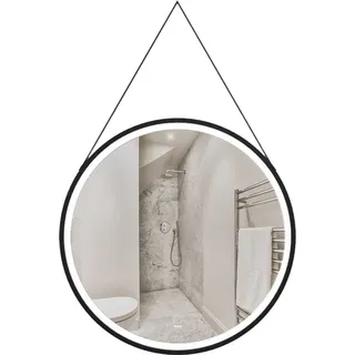 Home Deluxe - LED-Spiegel FIANA - 40 cm - Rund - 3 verschiedene Lichtfarben - Antibeschlagssystem - 38 Watt Gesamtleistung I Wandspiegel Badspiegel Badezimmerspiegel