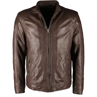 Bikerjacke JCC "Lederjacke 6010007-2", Herren, Gr. 3XL, braun, Obermaterial: 100% Lammleder LEL. Futter: 100% Baumwolle CO., Jacken Bikerjacke