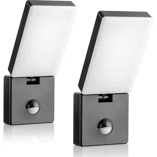 sebson 2x LED Aussenleuchte Bewegungsmelder Wand Leuchte anthrazit 15W SEBSON - Grau