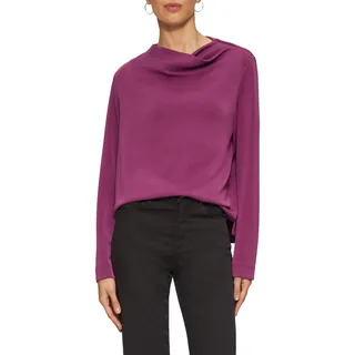 s.Oliver Fließendes Langarmshirt mit Wasserfall-Kragen