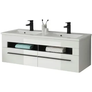 furn.design Design-D 2-tlg. Weiß Hochglanz