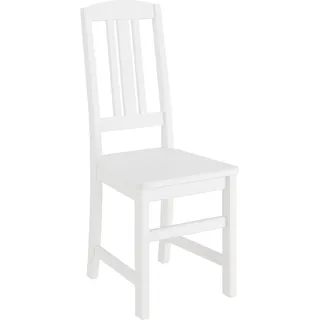 Küchenstuhl Massivholzstuhl Esszimmerstuhl Kiefer Stuhl 90.71-22 W - Weiß