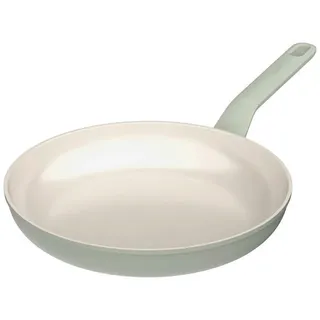 BergHOFF Bratpfanne , Salbeigrün , Metall , 2.5 l , 4.5 cm , hitzebeständige Griffe, backofengeeignet, antihaftbeschichtet, ergonomischer Griff, schadstofffrei gemäß EU-Standards , Kochgeschirr, Pfannen, Bratpfannen