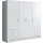 Drehtürenschrank Jupiter 207 x 200 x 60 cm Weiß