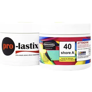 PROCHIMA, Pro-Lastix 40, Silikon-Elastomer, Zweikomponenten-Flüssigkeit, die kalt aushärtet und eine elastische Verbindung bildet, um elastische Artikel jeder Größe und Form herzustellen, 1 kg