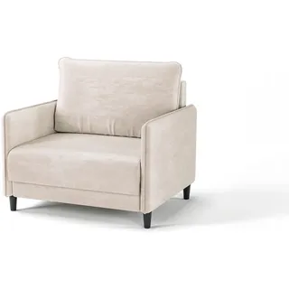 Mid.you Schlafsessel , Beige , Textil , 90x95x95 cm , Made in Eu , Liegefunktion , Wohnzimmer, Sofas & Couches, Schlafsofas, Schlafsessel