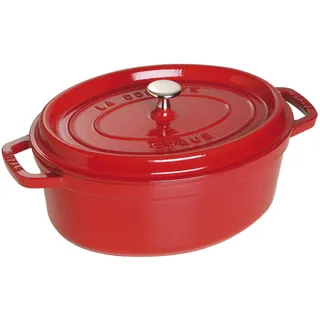 Cocotte 23 cm oval kirschrot