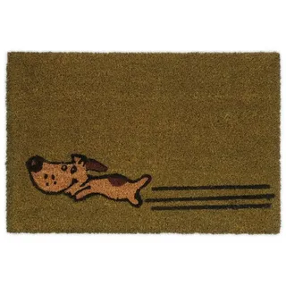 Relaxdays Fußmatte Kokos »Hund« Grün,Hellbraun,Schwarz