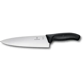Victorinox Swiss Classic, Profi Tranchiermesser, Extra Scharfe Klinge, gerader Schliff, 20 cm, Kunststoffgriff, Rostfreier Stahl, schwarz