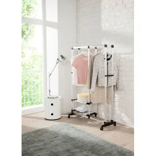 RUCO Kleiderständer Aluminium/Kunststoff, mit Rollen, grau