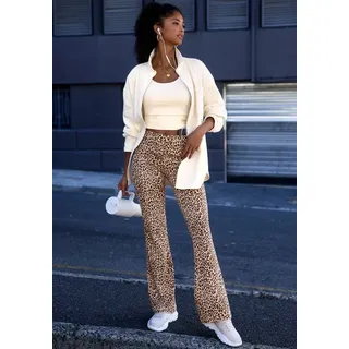 Buffalo Crop-Top in Rippstruktur mit breitem Bund, weiß