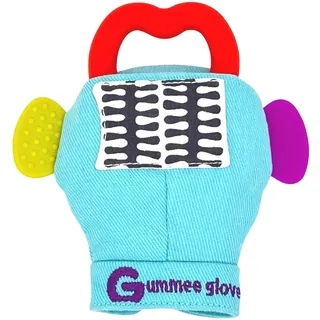 Gummee Glove Beißring Handschuh Baby, 3-6 Monate Baby Zahnungshilfe - Beißhandschuh Mit abnehmbarem Beißring – Premium Beißfäustling & Baby Kauspielzeug, Massage Zahnfleisch des Babys (Türkis)