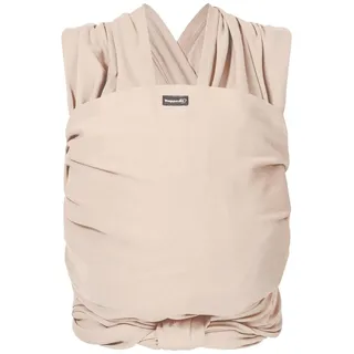 Hoppediz Elastisches Baby-Tragetuch - für Neugeborene ab Geburt (2-9 kg) - aus kbA-Baumwolle - Creme 5,40 m