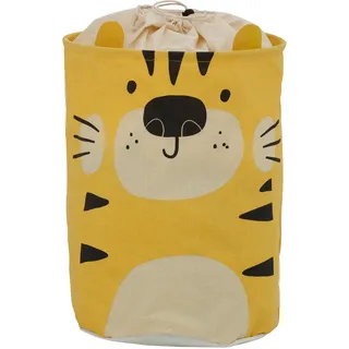 OTTO home Wäschesack "Millisy" mit Löwen-Motiv, Höhe ca. 50 cm, weiß