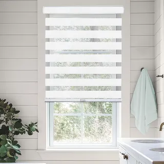 Chicology Zebra-Jalousien, Rollos für Fenster, Textil Kunststoff Stahl Polyester-Mischung, Basic Arctic, 35" W x 72" H
