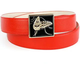 Anthoni Crown Damengürtel Leder 95 rot