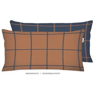 TOM TAILOR HOME Kissenbezüge »new bedroom, LARGE CHECK, 40x40cm oder 40x80cm« mit Markenreißverschluss, blau