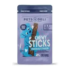 Snacks für Hunde - Pferdekaustangen - getreidefrei, zuckerfrei - 4 Stück von Pets Deli