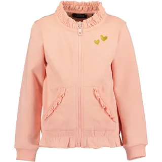 Sweatjacke BLUE SEVEN "Blue Seven Sweatjacke", Mädchen, Gr. 116, 2281, lachs, 100% Baumwolle, normal normal, Rundhals, normaler Saum, Sweatjacken Sweatjacke